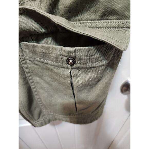 Columbia Women's M Green Cotton Utility Vest Zip Front Pockets Adjustable - Picture 3 of 9